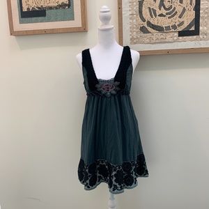 RARE Free People embroidered and beaded dress